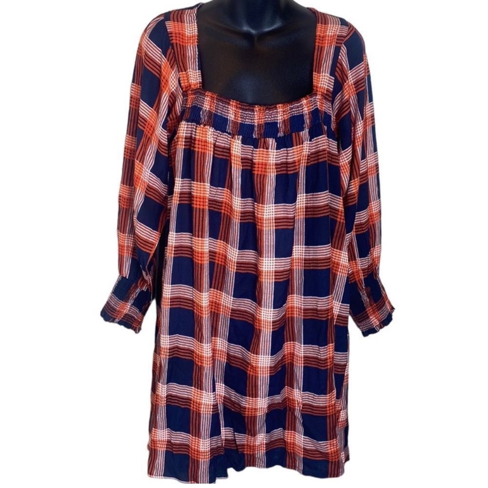 NWOT ModCloth Square Neck Plaid Mini Dress